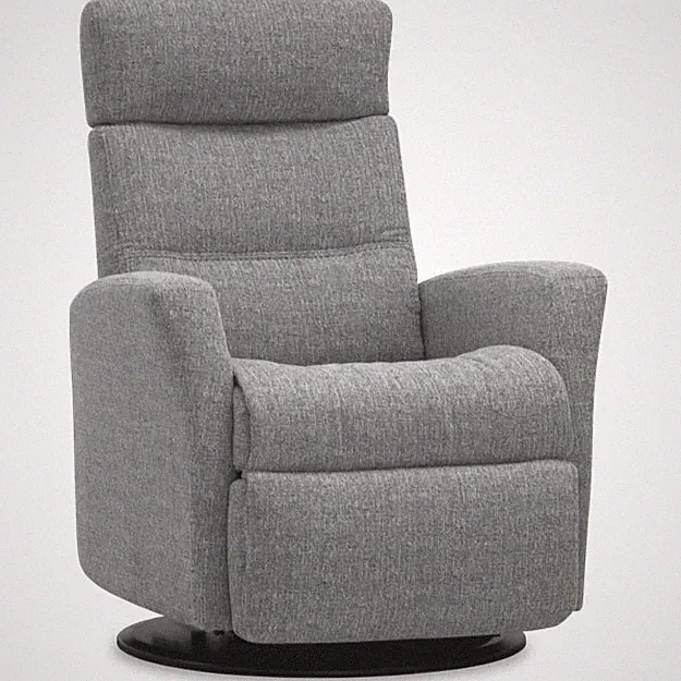 IMG Divani RM225 Power Manual Relaxer Recliner Chair Villa 608 Platinum Fabric