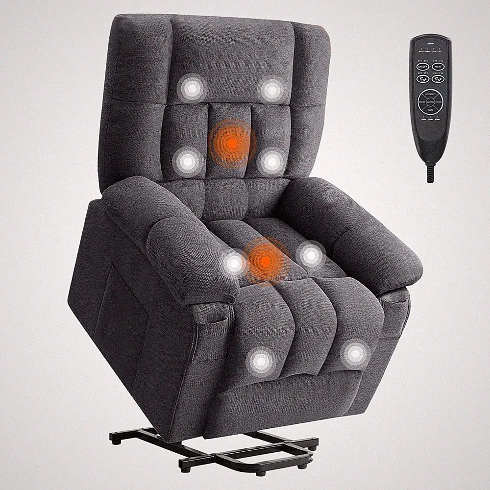 JHK Power Lift Electric Recliner Chair Massage Sofa w/ Heated Vibration & Remote